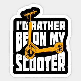 Motorized Electric Kick Scooter E-Scooter Rider Sticker